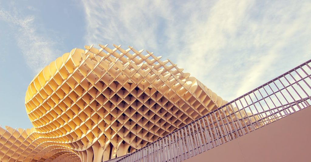 A striking view of the Metropol Parasol in Seville's Plaza de la Encarnación.